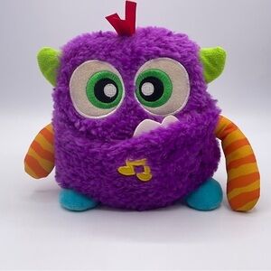 Baby Toy 6” Fisher Price Giggles n Growls Purple Monster Plush Music Sounds 2016